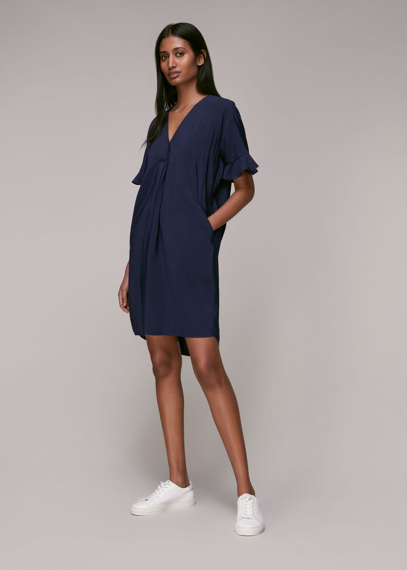Navy Alba Dress WHISTLES