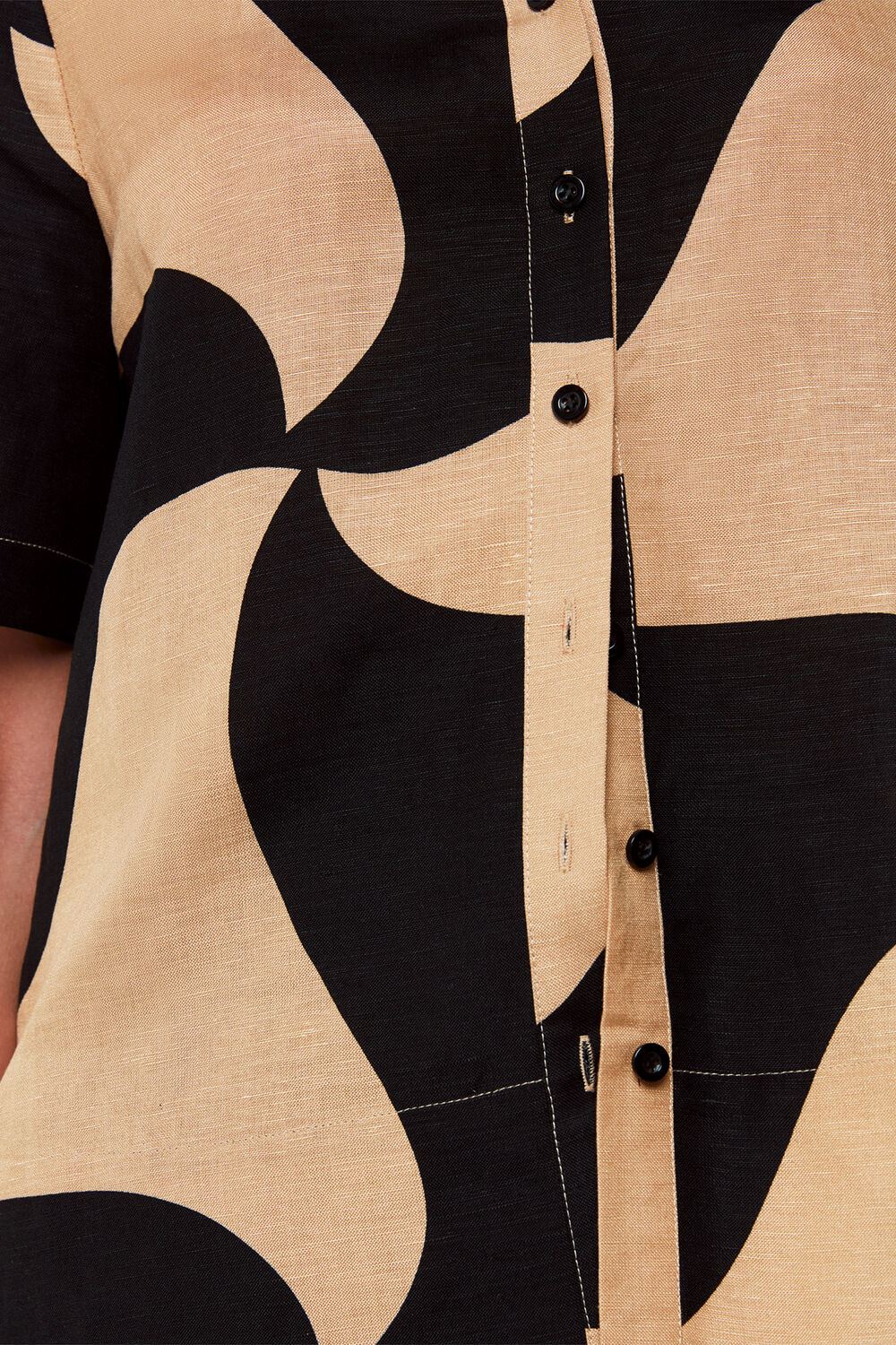 Swirl Linen Blend Shirt