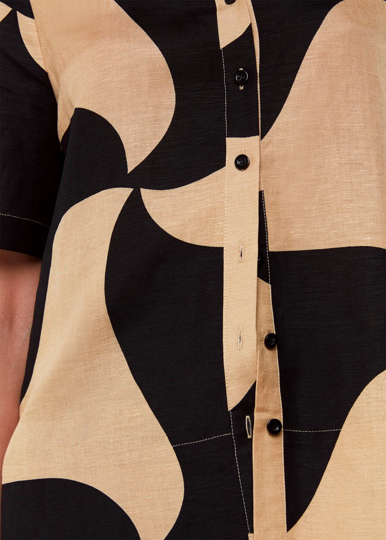 Swirl Linen Blend Shirt