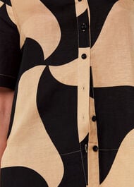 Swirl Linen Blend Shirt