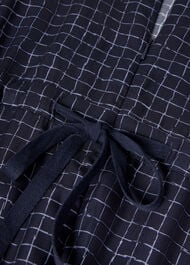 Grid Print Sleeveless Jumpsuit