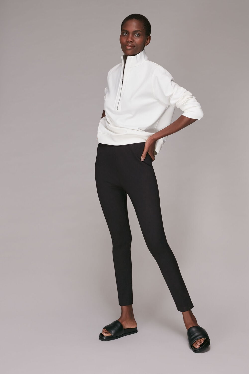 Black Classic Slim Ponte Trouser