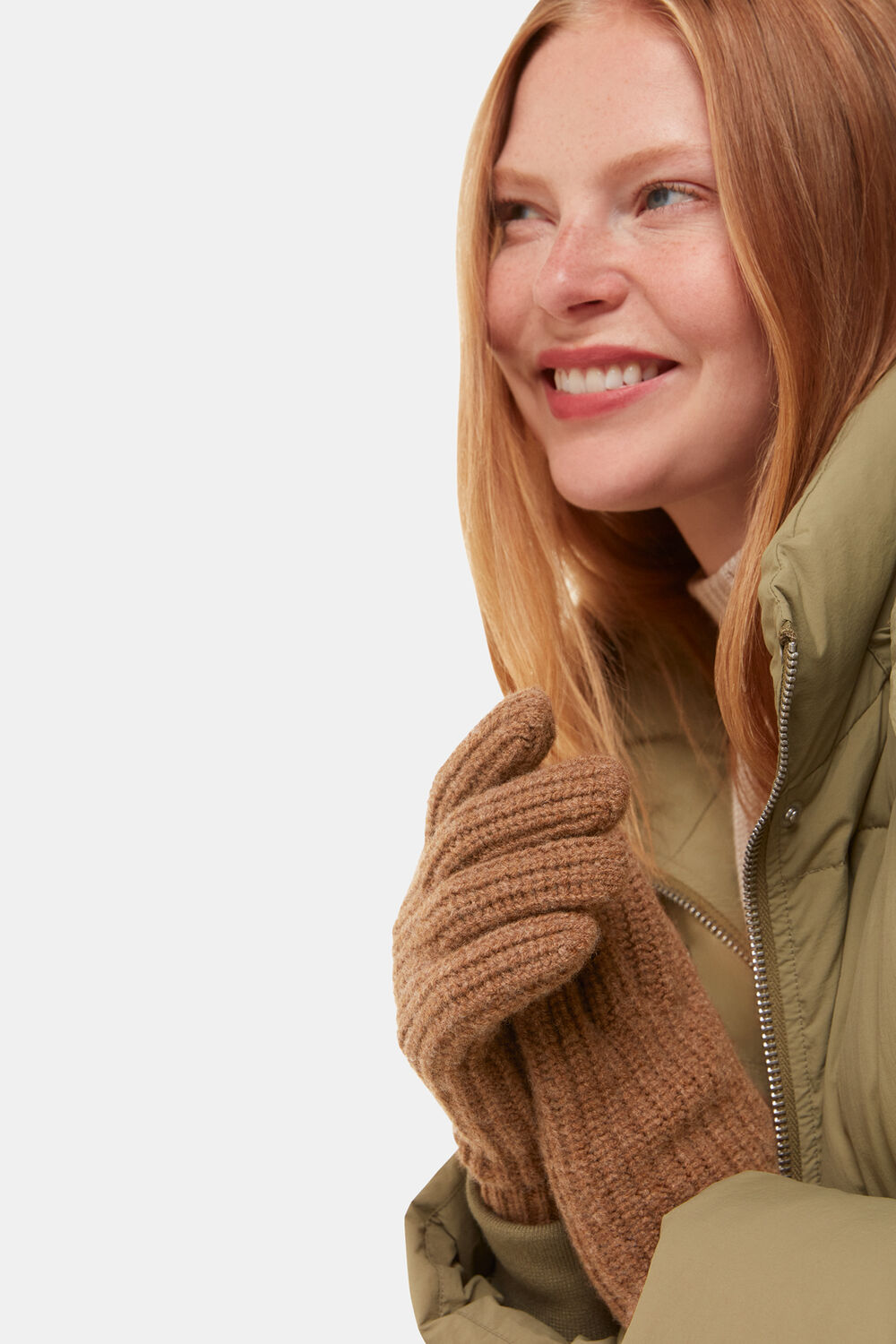 Camel Lambswool Gloves