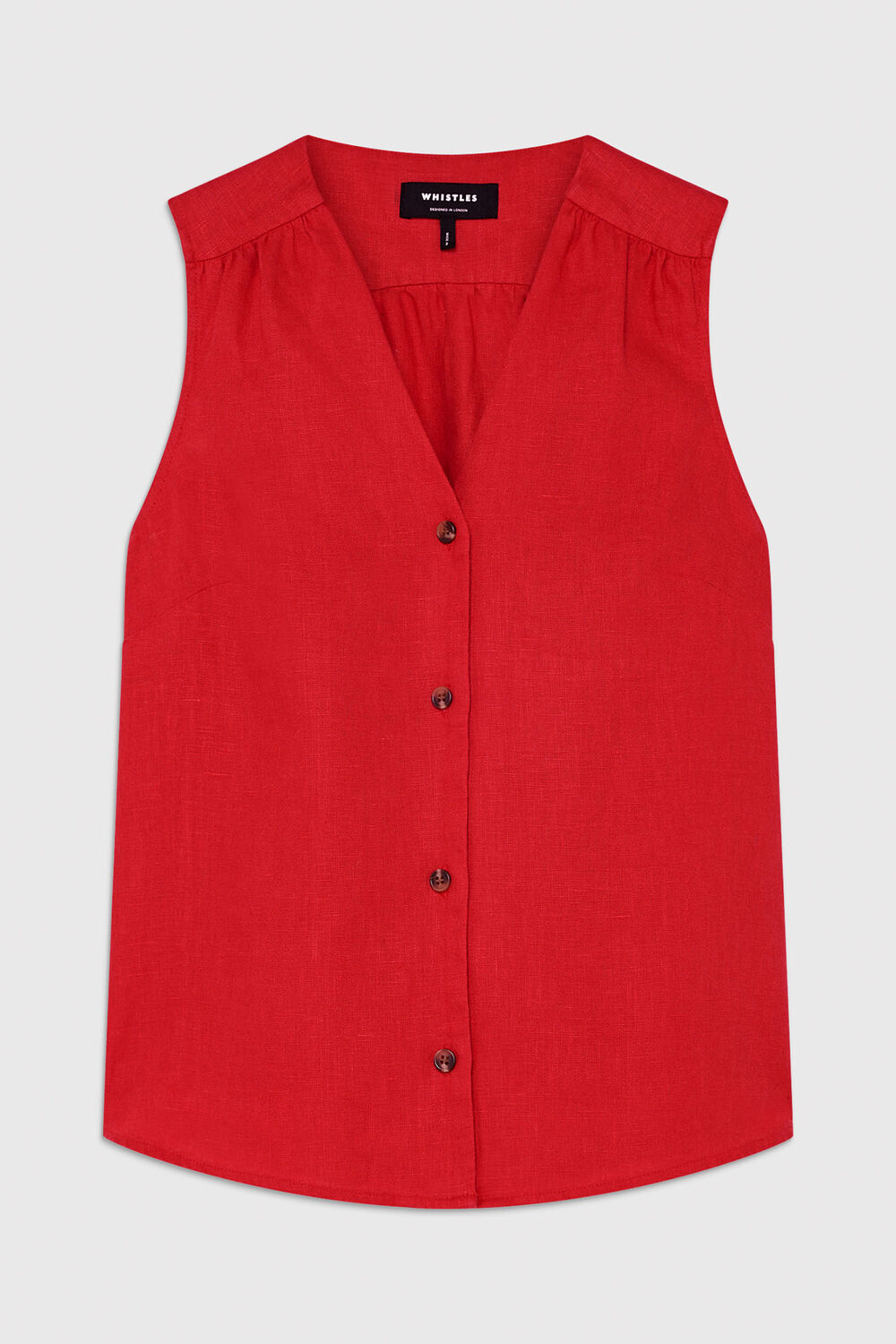 Red Laura Linen Tank