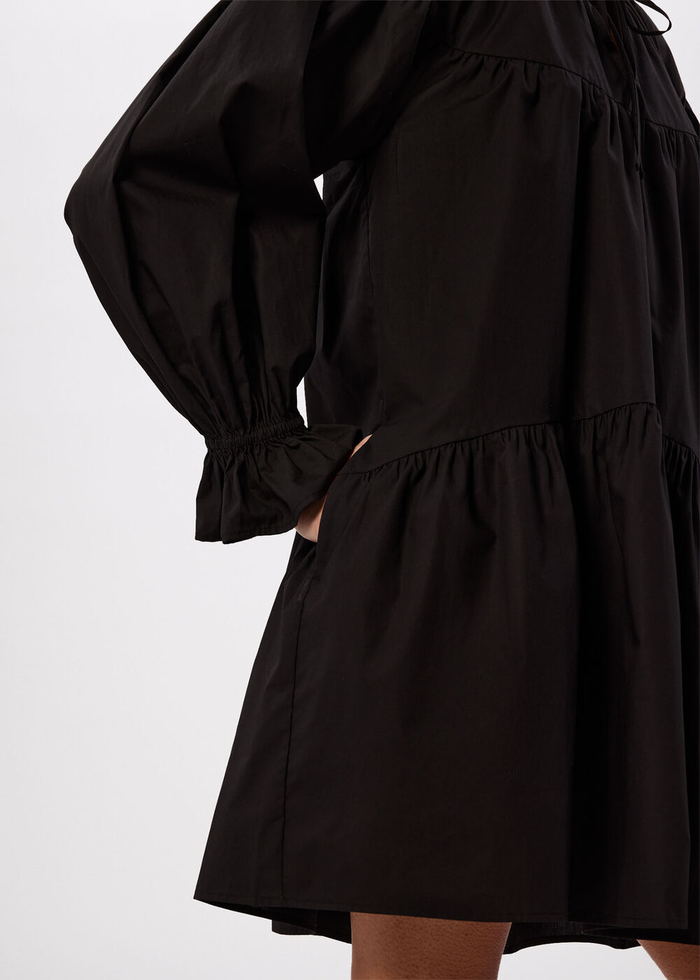 Cotton Tiered Mini Dress