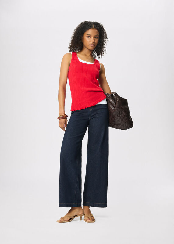 Dark Denim Stretch Full Length Jean