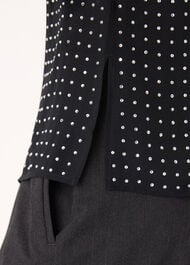 Hot Fix Sheer Sleeve Blouse