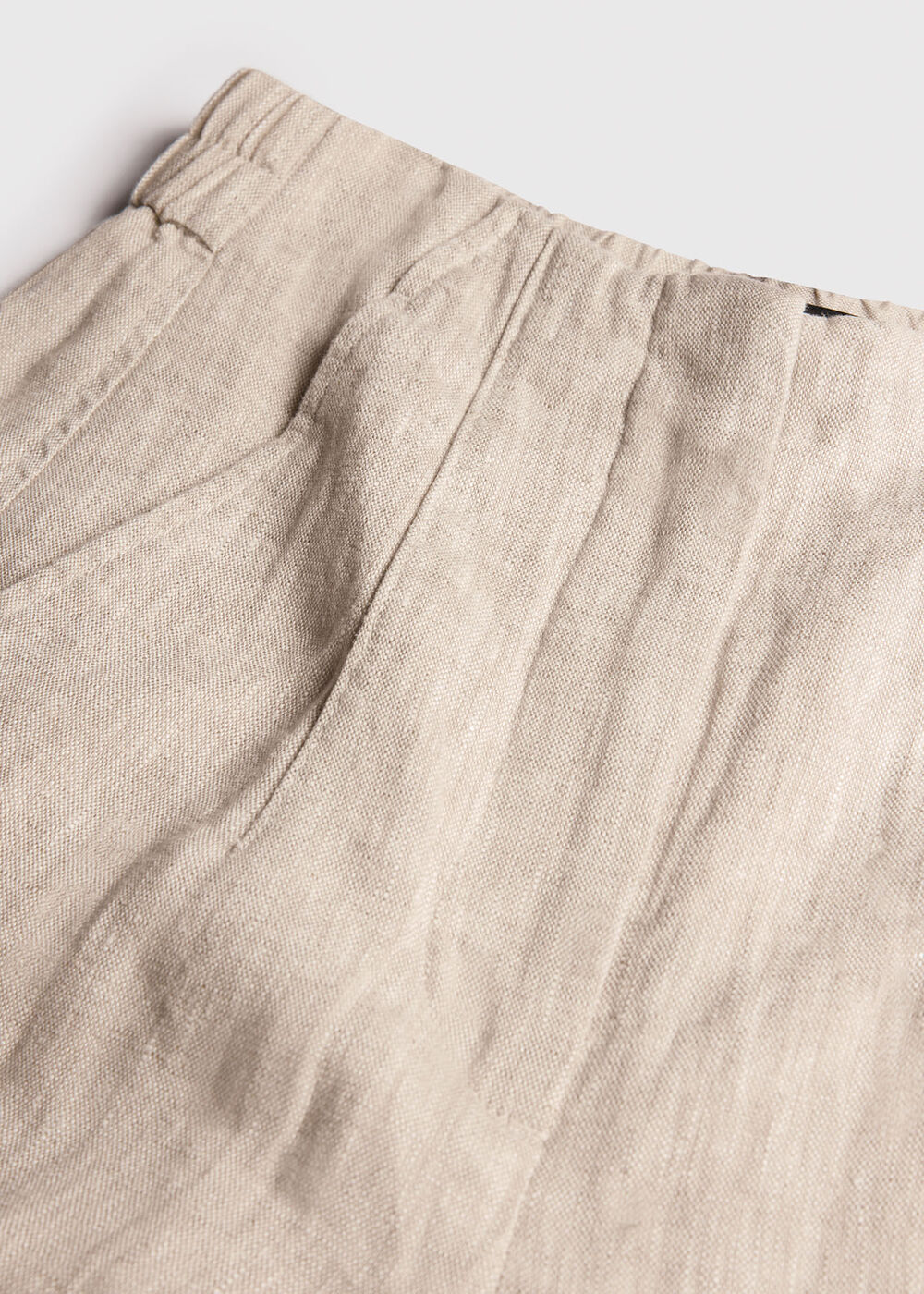 Linen Barrel Leg Trouser