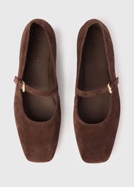 Suede Mary Jane Ballet Pump