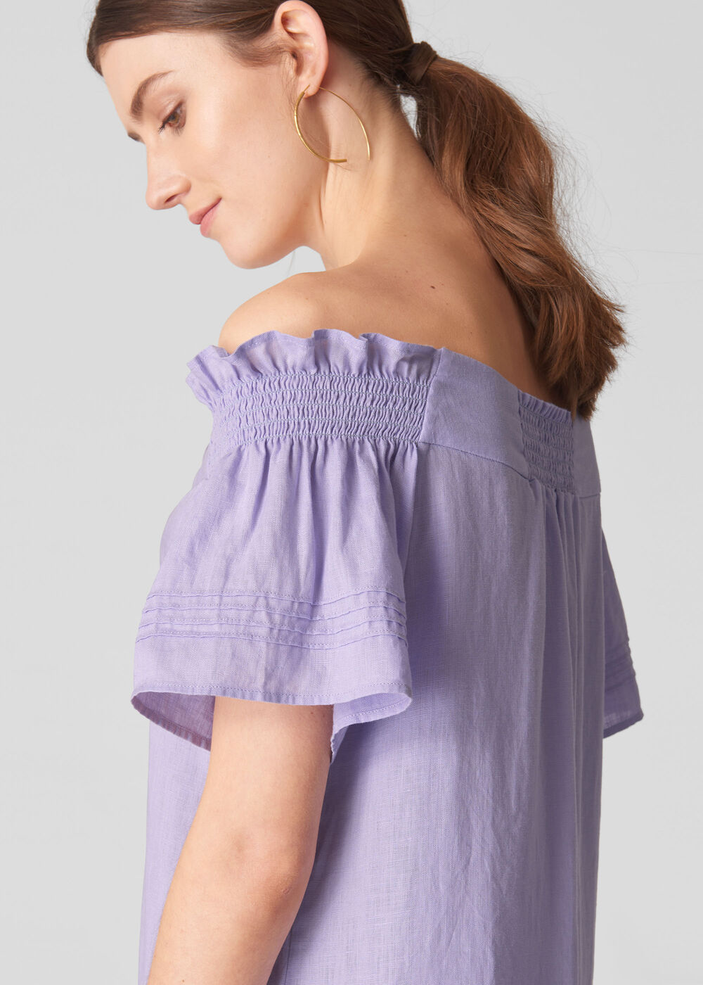strapless open back dress Seamless Knit Reversible Dress in Lilac
