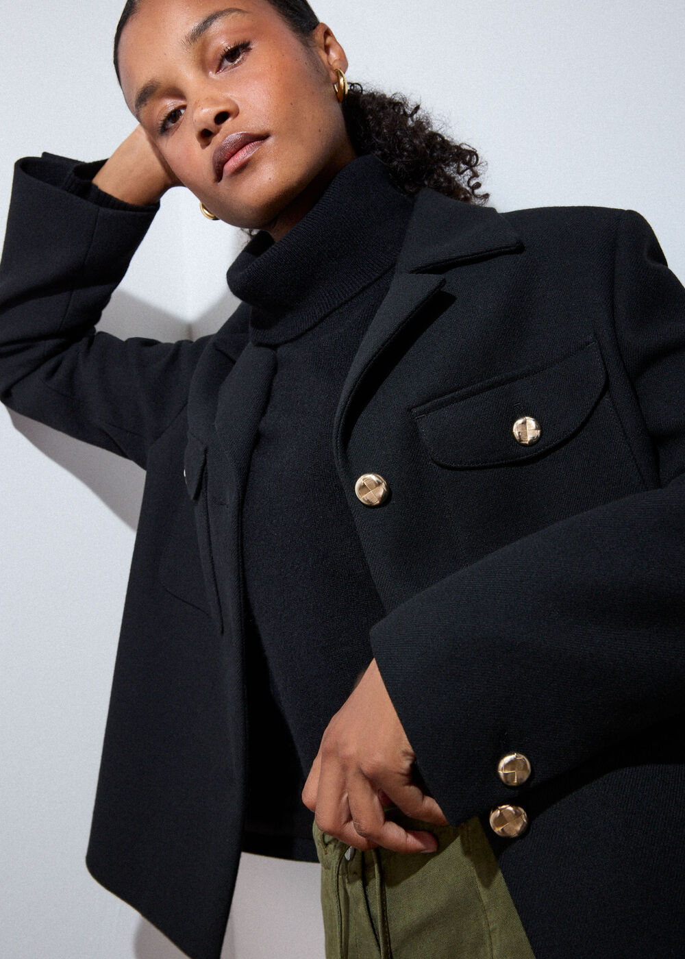 Black Cropped Trophy Jacket