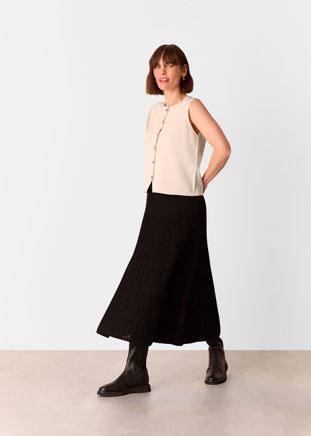 Lucy Button Front Knit Tank
