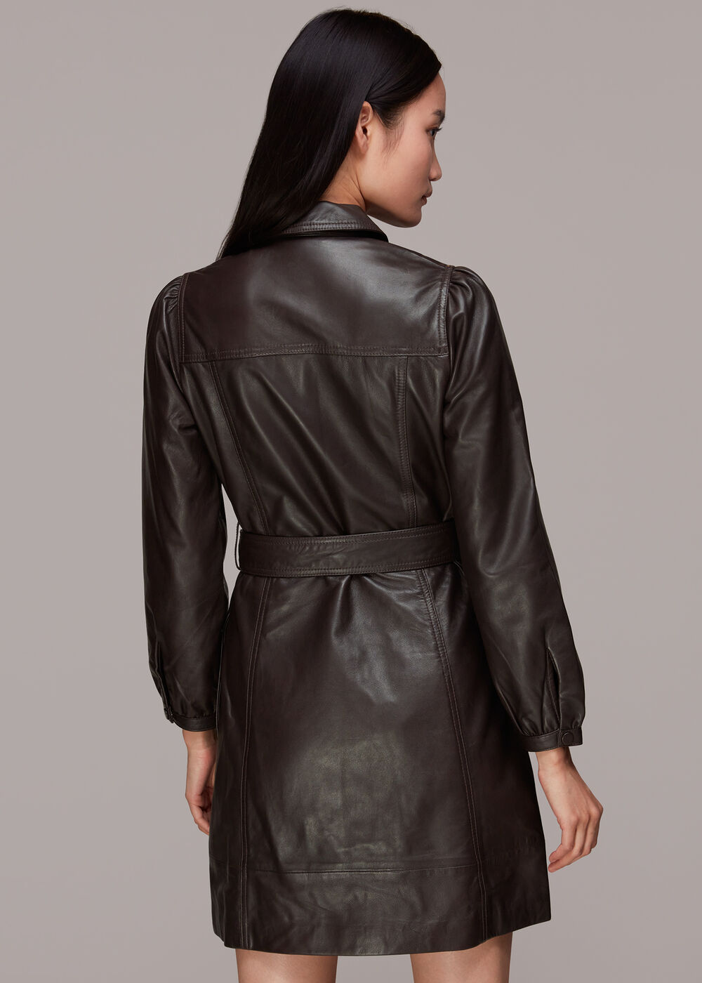 Phoebe Short Leather Dress
