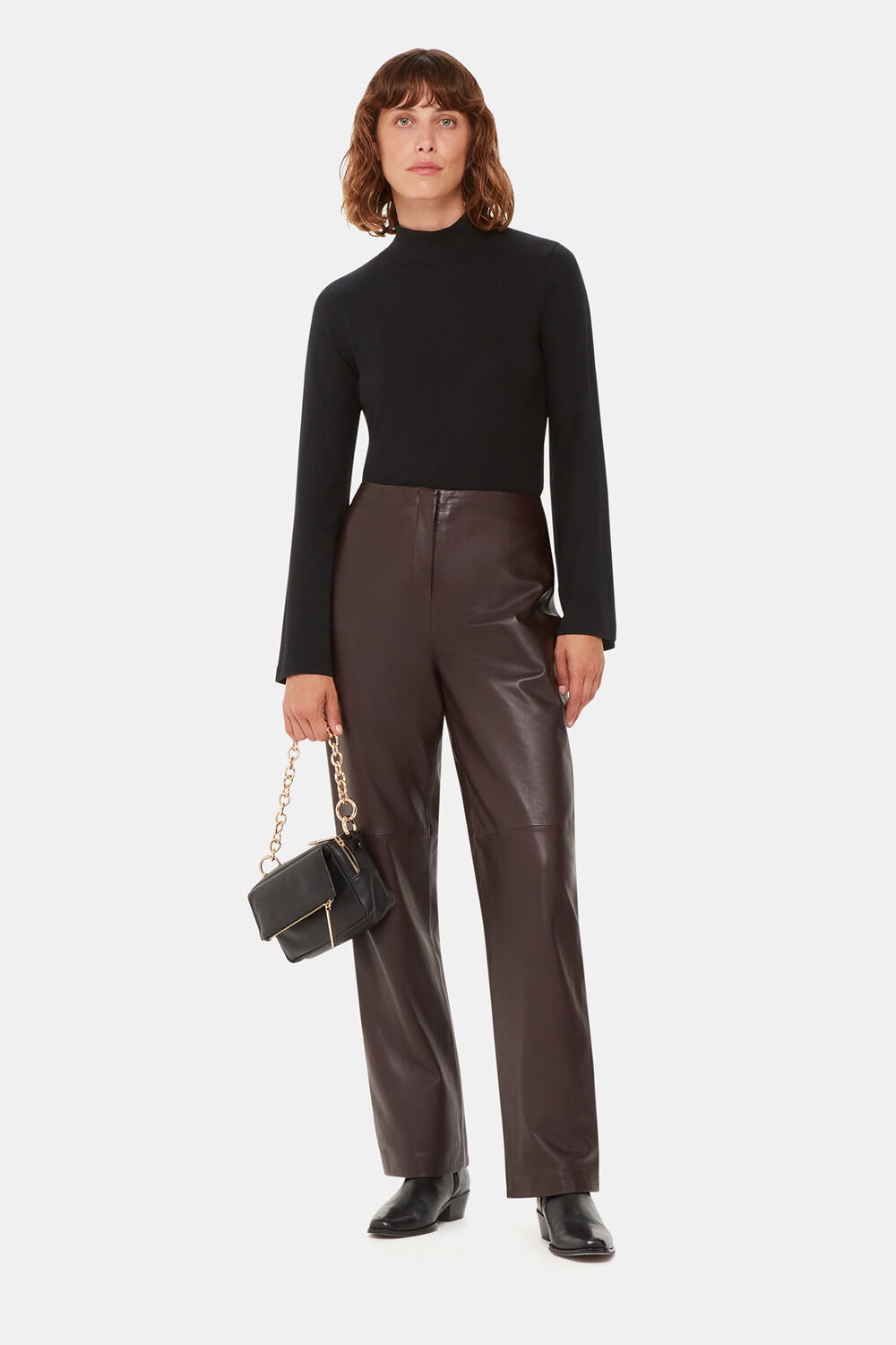 Wide Sleeve High Neck Top