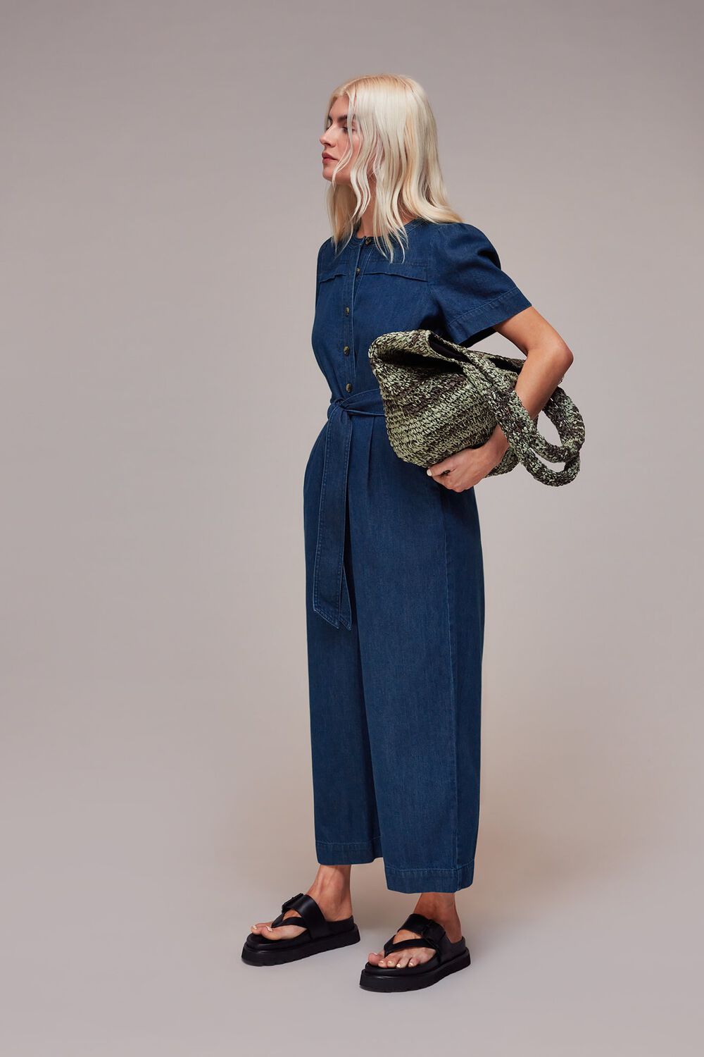 Petite Alana Denim Jumpsuit