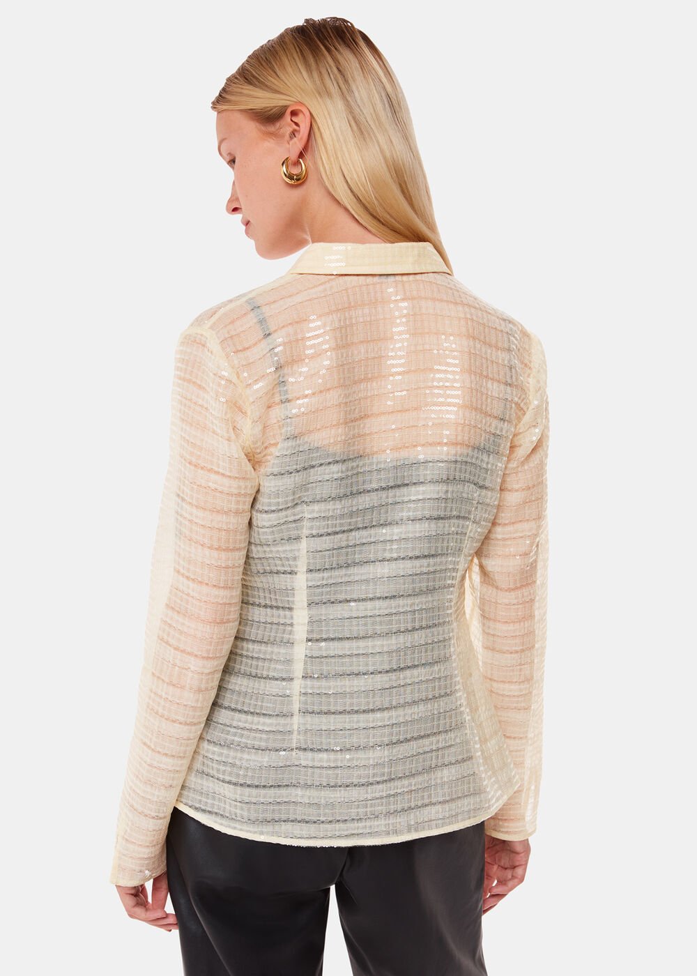 Sequin Tie Front Top