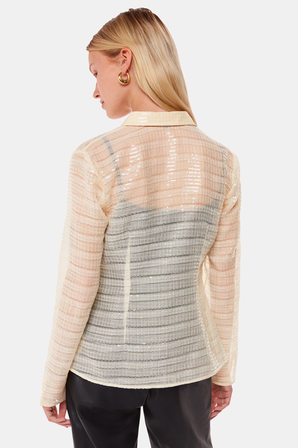 Sequin Tie Front Top