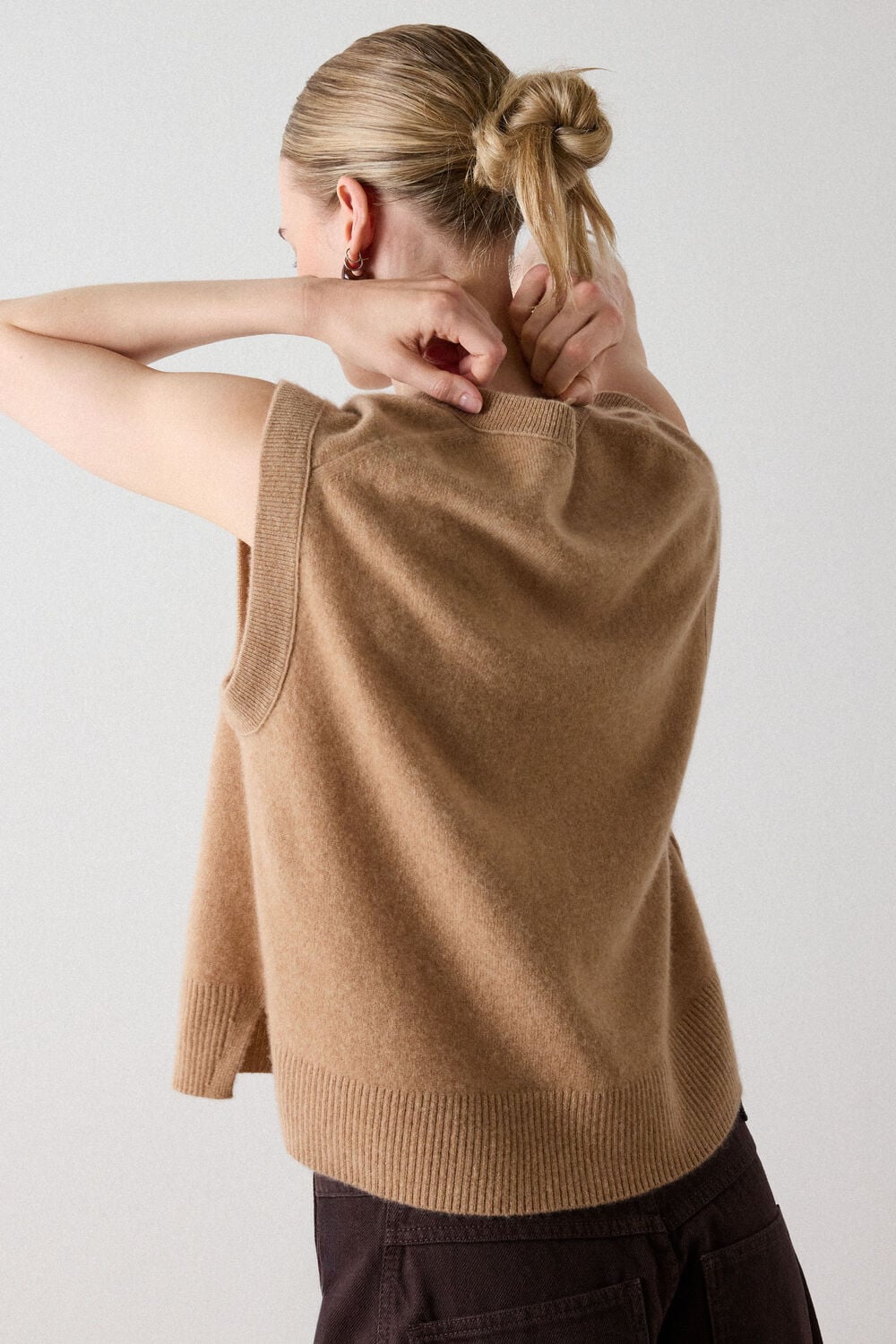 Cashmere V Neck Tank