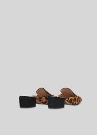 Dex Backless Low Heel Shoe Tan