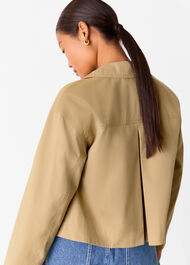 Petite Short Cotton Trench Jacket