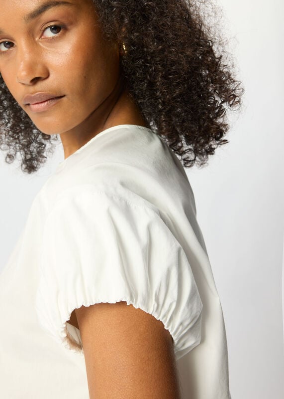 White Puff Sleeve Blouse