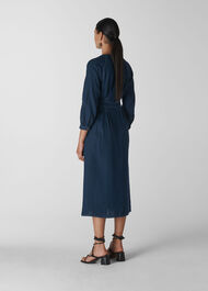 Tansey Linen Dress Navy