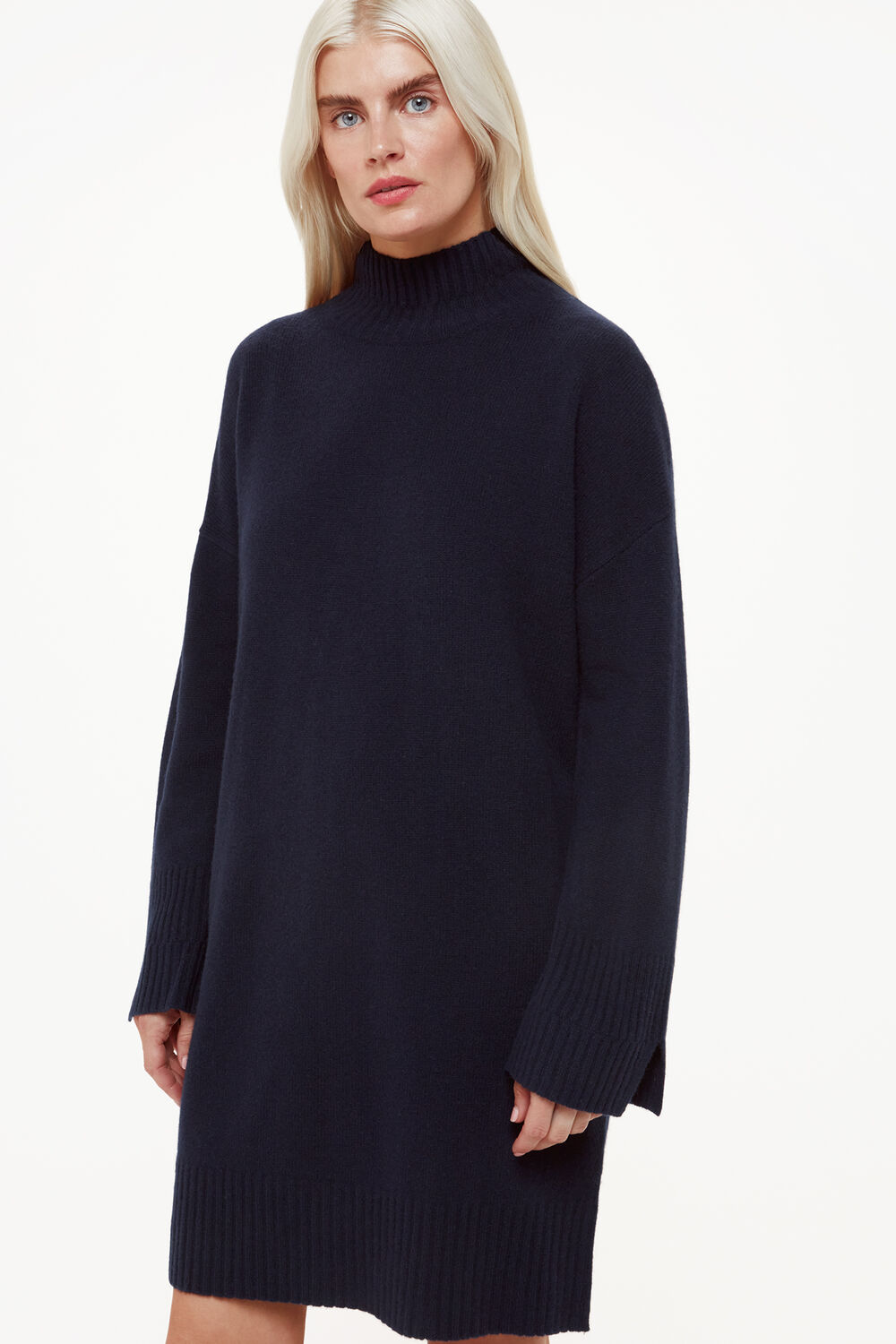 Navy Petite Amelia Wool Sweater Dress
