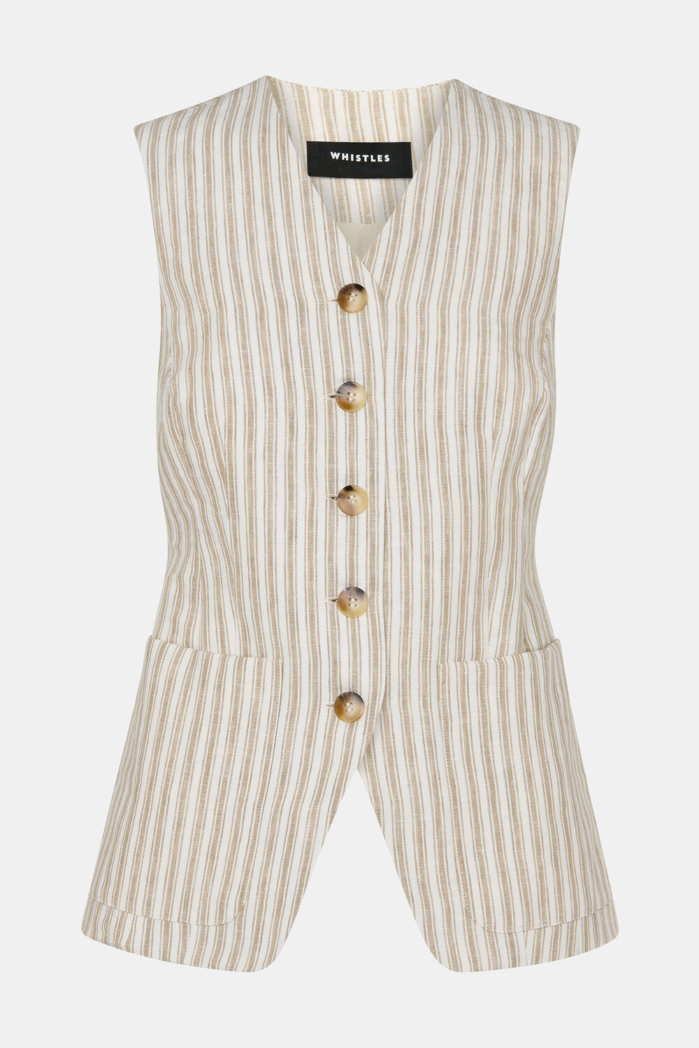 Linen Stripe Waistcoat