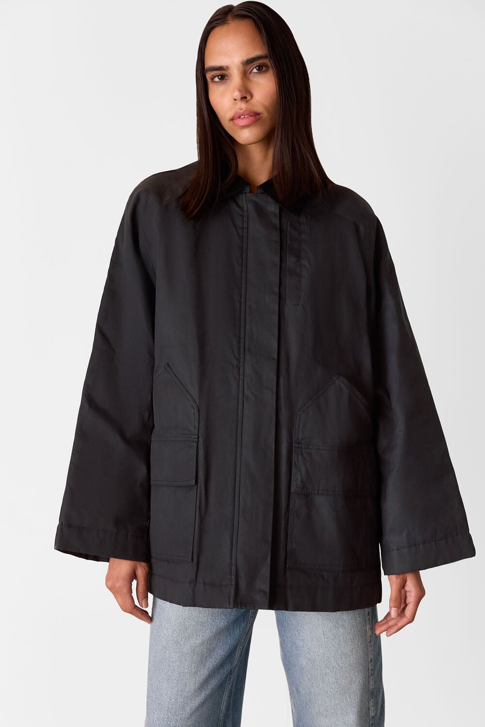 Black Fern Waxed Barn Jacket