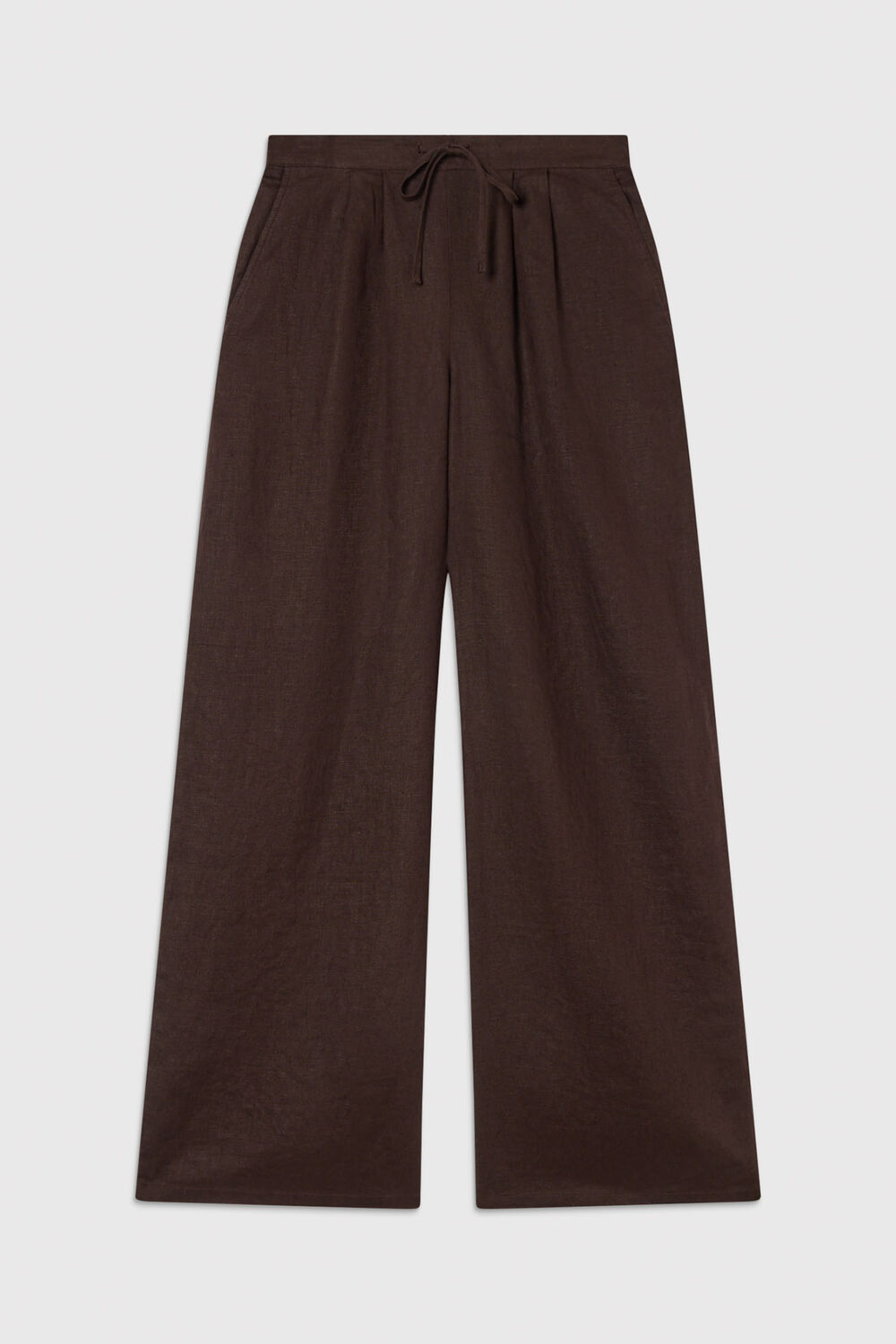 Petite Wide Leg Linen Trouser