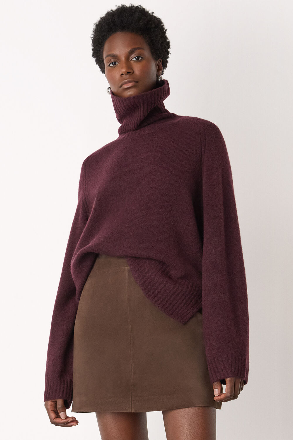 Roll Neck Wool Mix Jumper