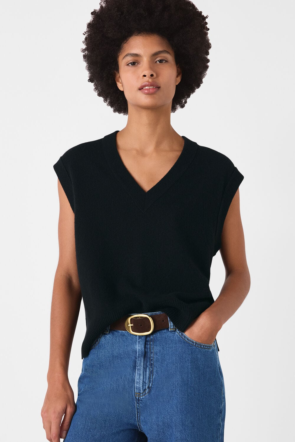Denim Wide Leg Cropped Jean