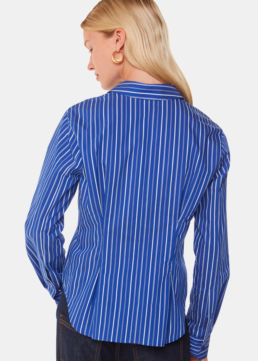 Stripe Waisted Cotton Shirt