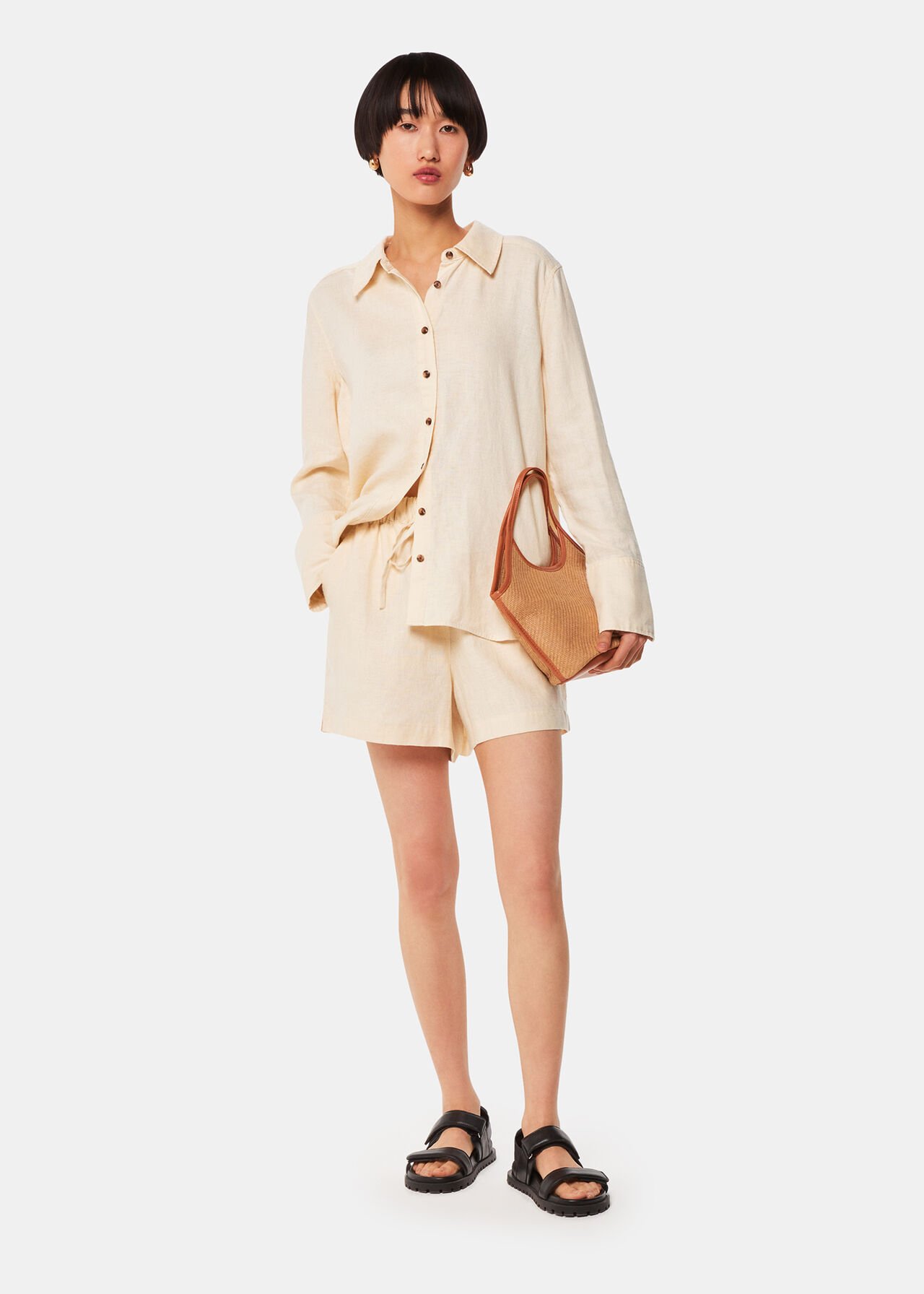 Linen Elasticated Short