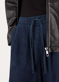 Cotton Wide Leg Pleat Trouser