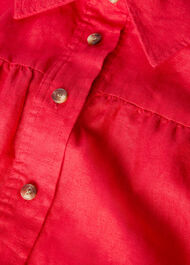 Gathered Linen Shirt