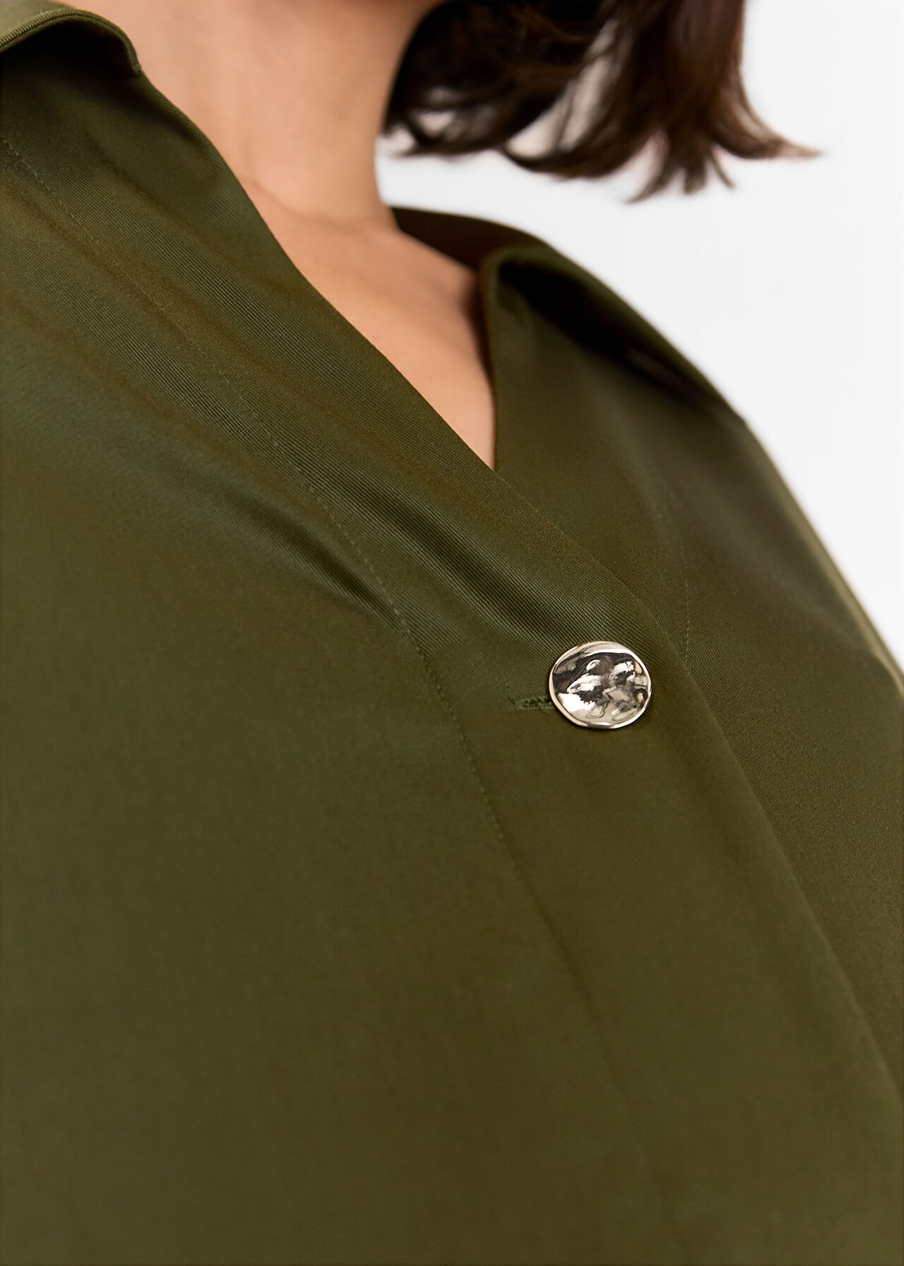 Collared Button Short Dress