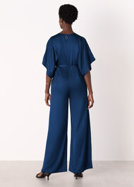 Satin Short Sleeve Jumpsuit