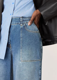 Elasticated Waist Barrel Jean