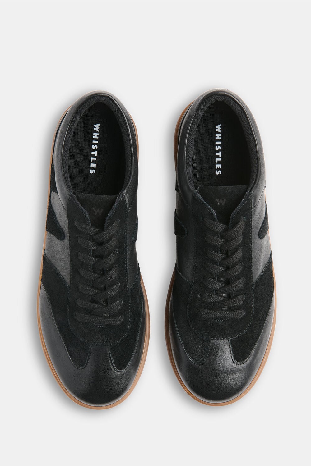 Black Suede Leather Mix Trainer