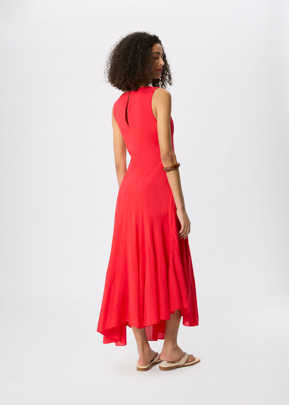 Sleeveless Tiered Midi Dress