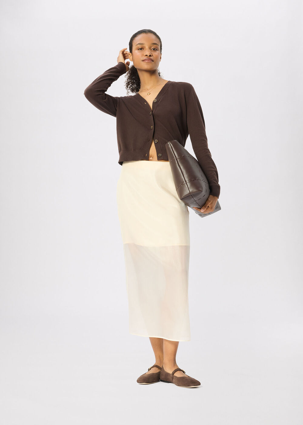 V Neck Linen Cardigan