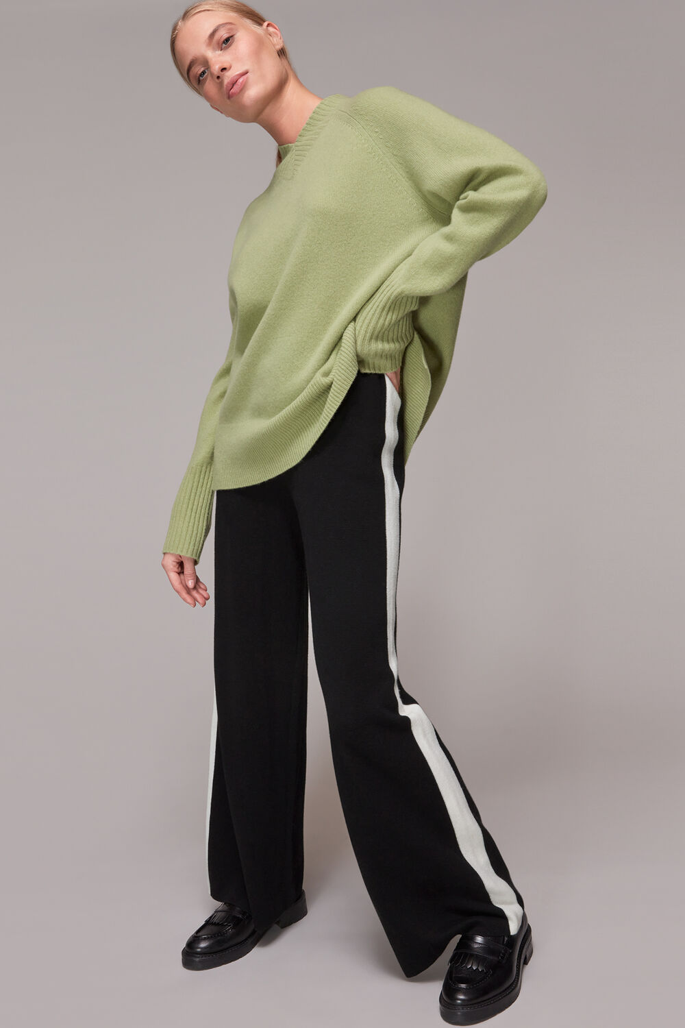 Knitted Side Stripe Trouser
