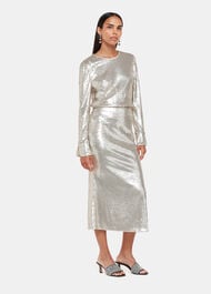Sequin Midi Skirt