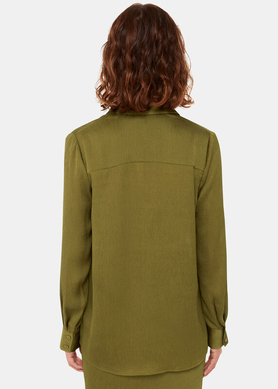 Khaki Molly Satin Shirt