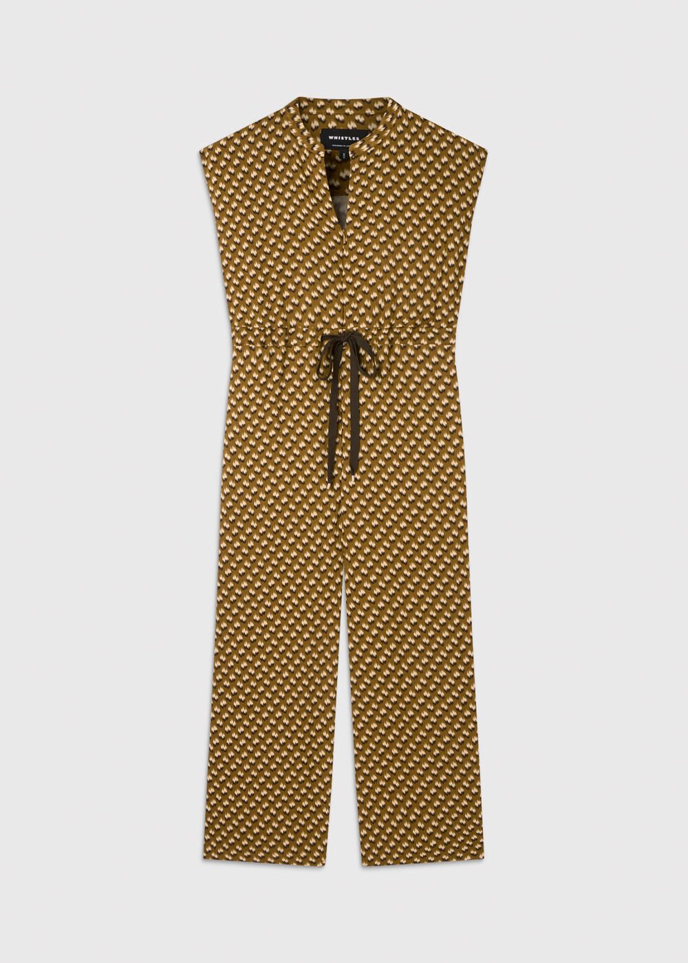 Ikat Spot Sleeveless Jumpsuit