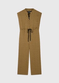 Ikat Spot Sleeveless Jumpsuit