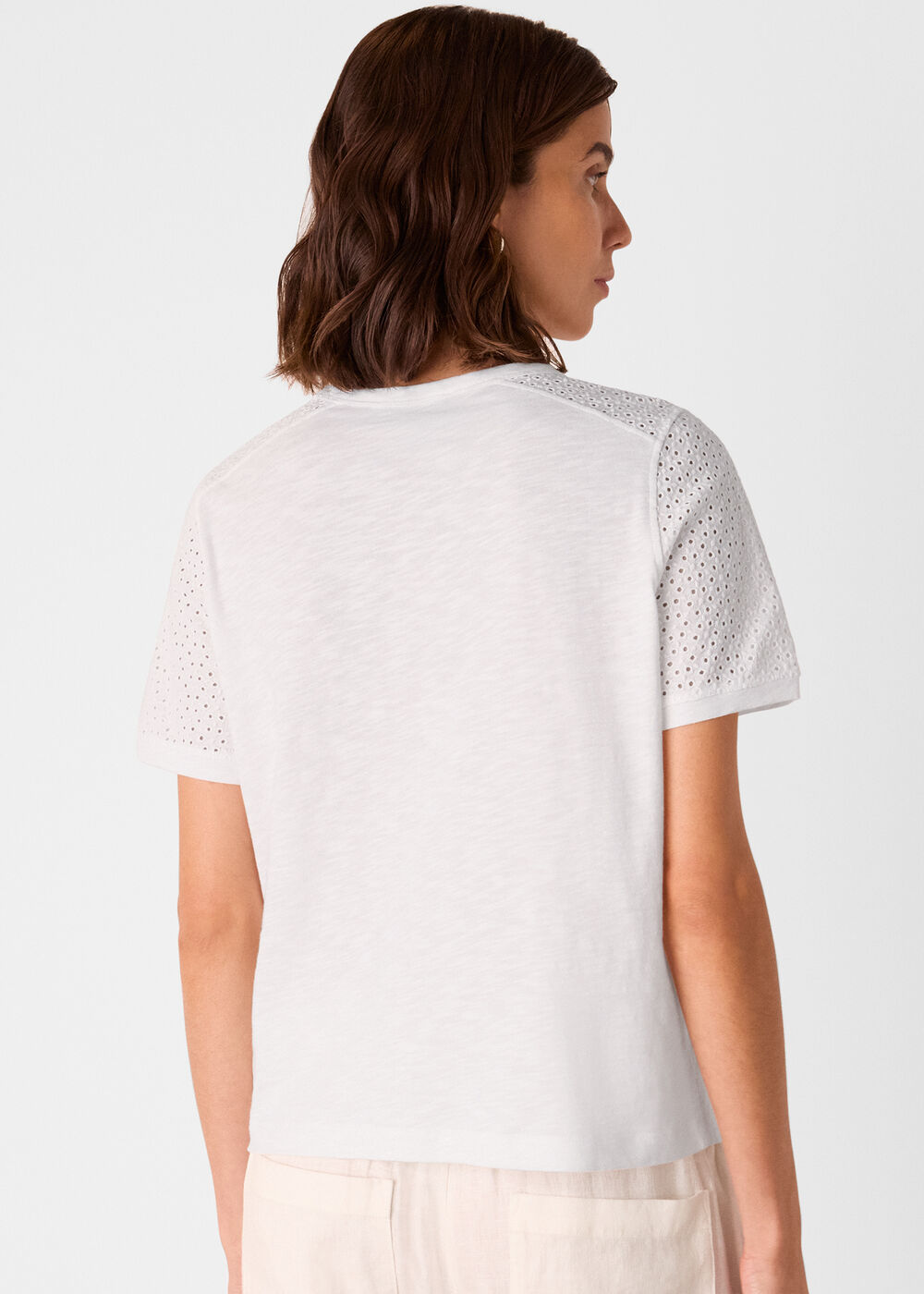 Broderie Sleeve Detail Tee