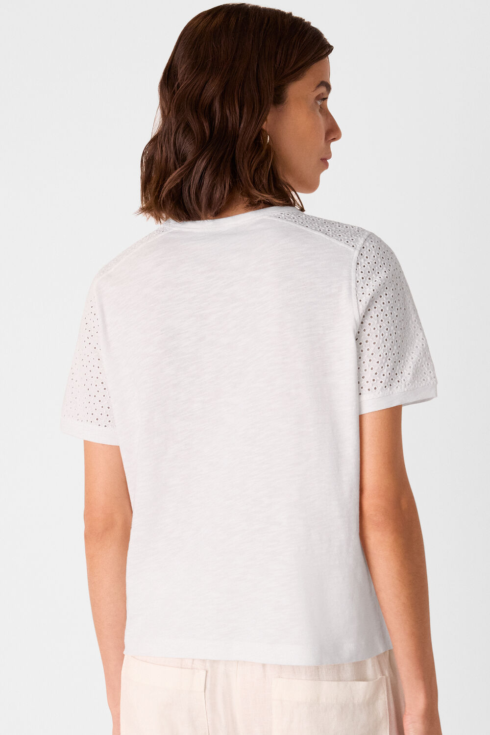 Broderie Sleeve Detail Tee