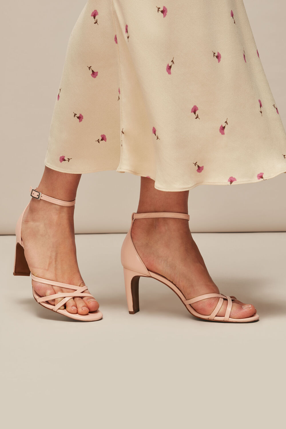 Hallie Strappy High Sandal Pale Pink